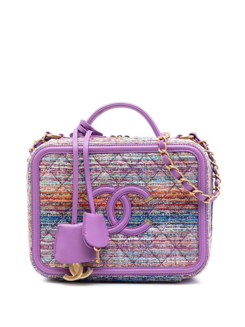 2019 Small Tweed CC Filigree Vanity Case satchel