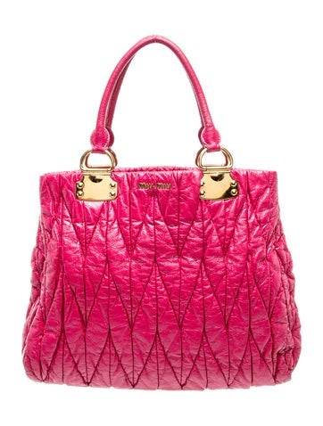 Leather Top Handle Bag Large