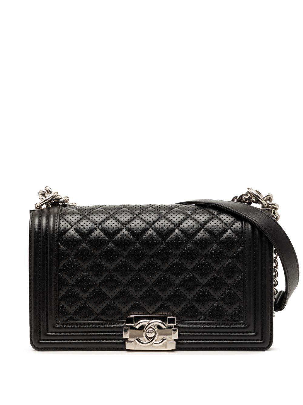 2013-2014 Old Medium Quilted Perforated Lambskin Boy Flap crossbody bag