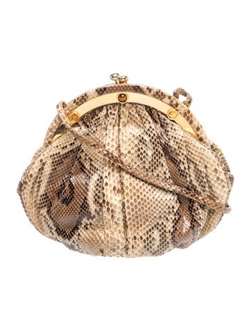 Judith Leiber Snakeskin Shoulder Bag