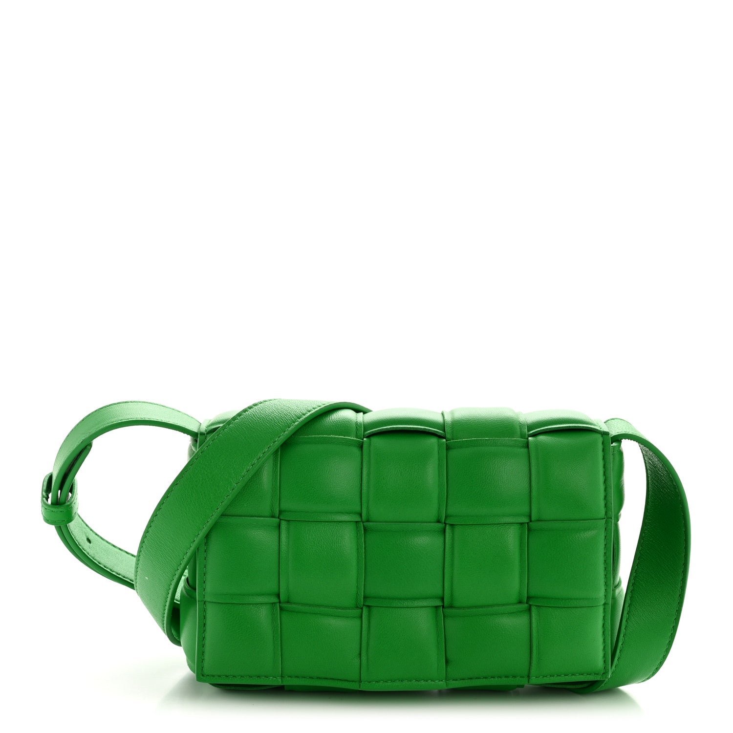 Bottega Veneta Nappa Maxi Intreccio Small Padded Cassette Crossbody Bag Parakeet