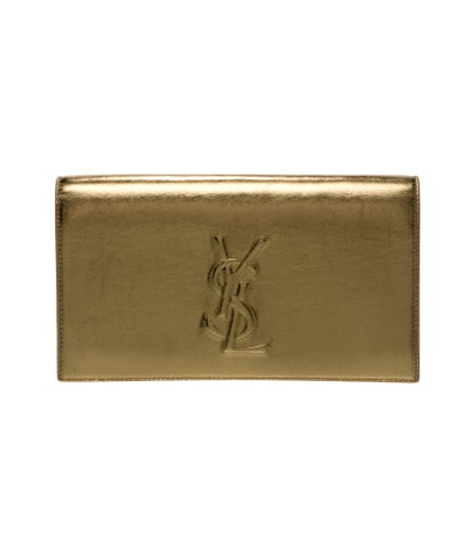 Saint Laurent Saint Laurent Leather Ysl Clutch