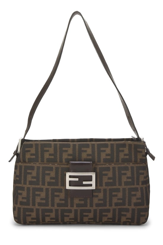 Fendi Brown Zucca Canvas Shoulder Bag
