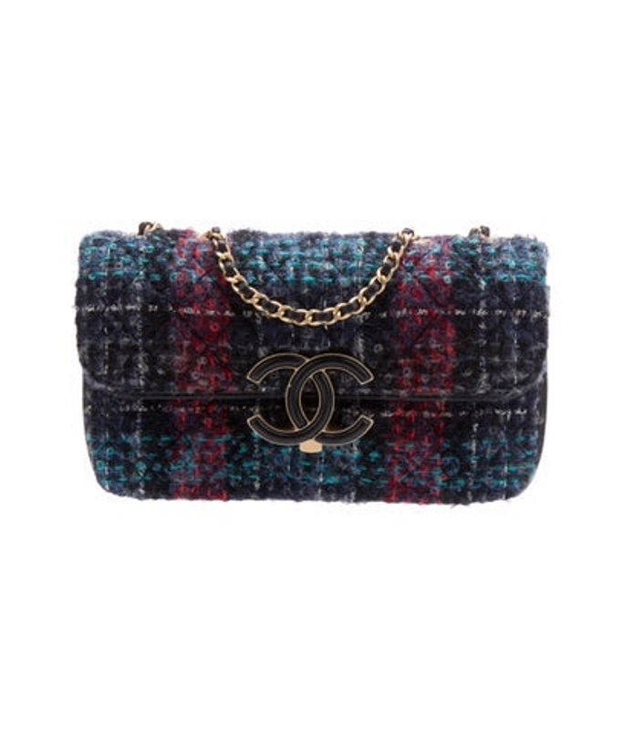 Chanel Quilted Enamel Cc Double Flap Bag