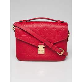 Louis Vuitton Louis Vuitton Scarlet Monogram Empreinte Leather Pochette Metis Bag