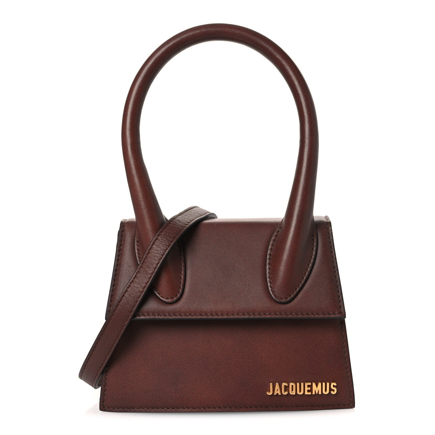 Jacquemus Smooth Calfskin Le Chiquito Moyen Dark Brown
