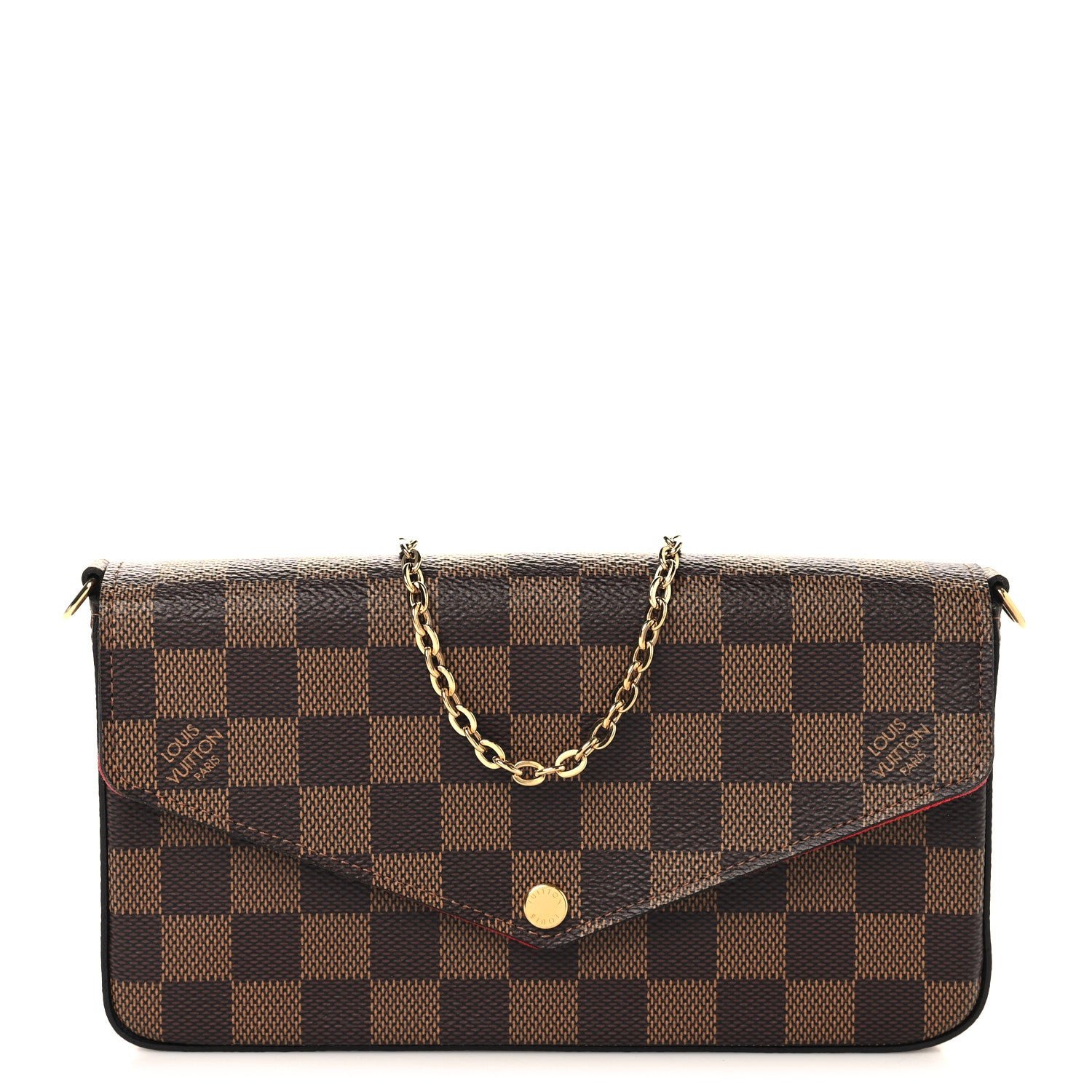 Louis Vuitton Louis Vuitton Damier Ebene Pochette Felicie Chain Wallet
