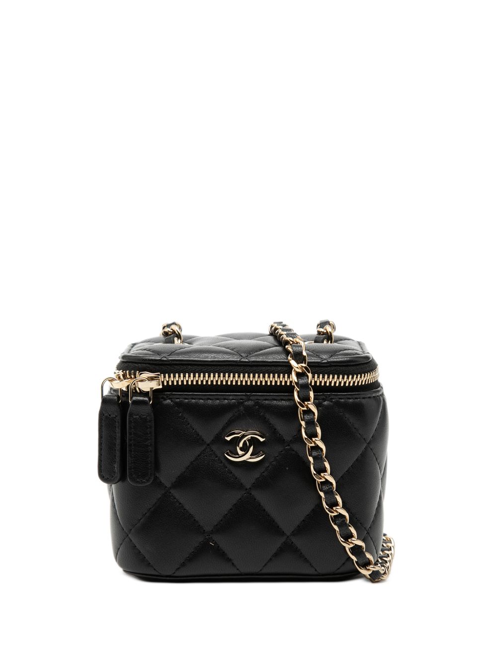 2021 Mini Quilted Lambskin Vanity Case with Chain crossbody bag