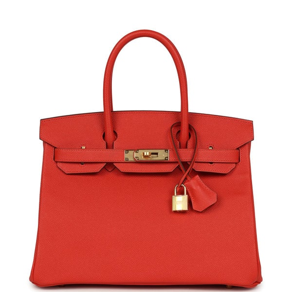 Hermes Hermes Birkin 30 Rouge Tomate Epsom Gold Hardware