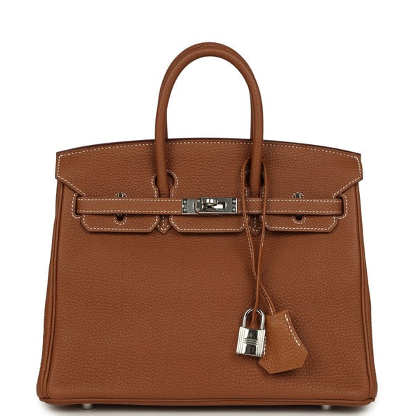 Hermes Pre-owned Hermes Birkin 25 Gold Togo Palladium Hardware