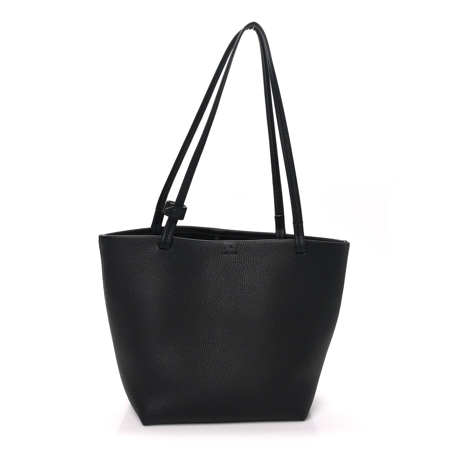 The Row Grained Calfskin Medium Park Tote Black