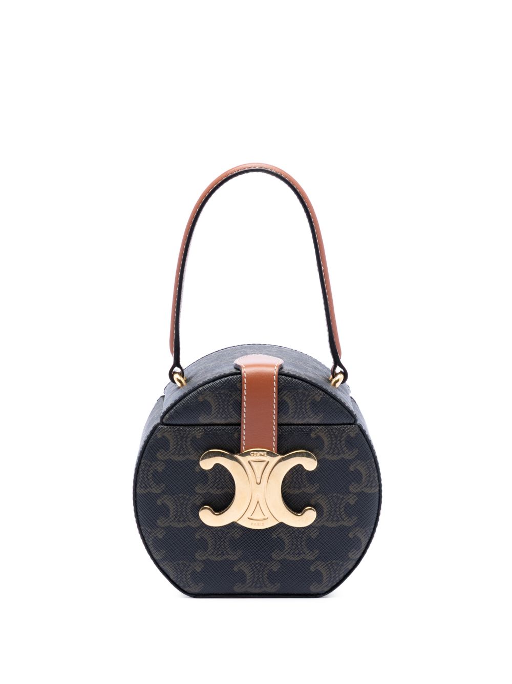 2022 Triomphe Coated Canvas Round Box handbag