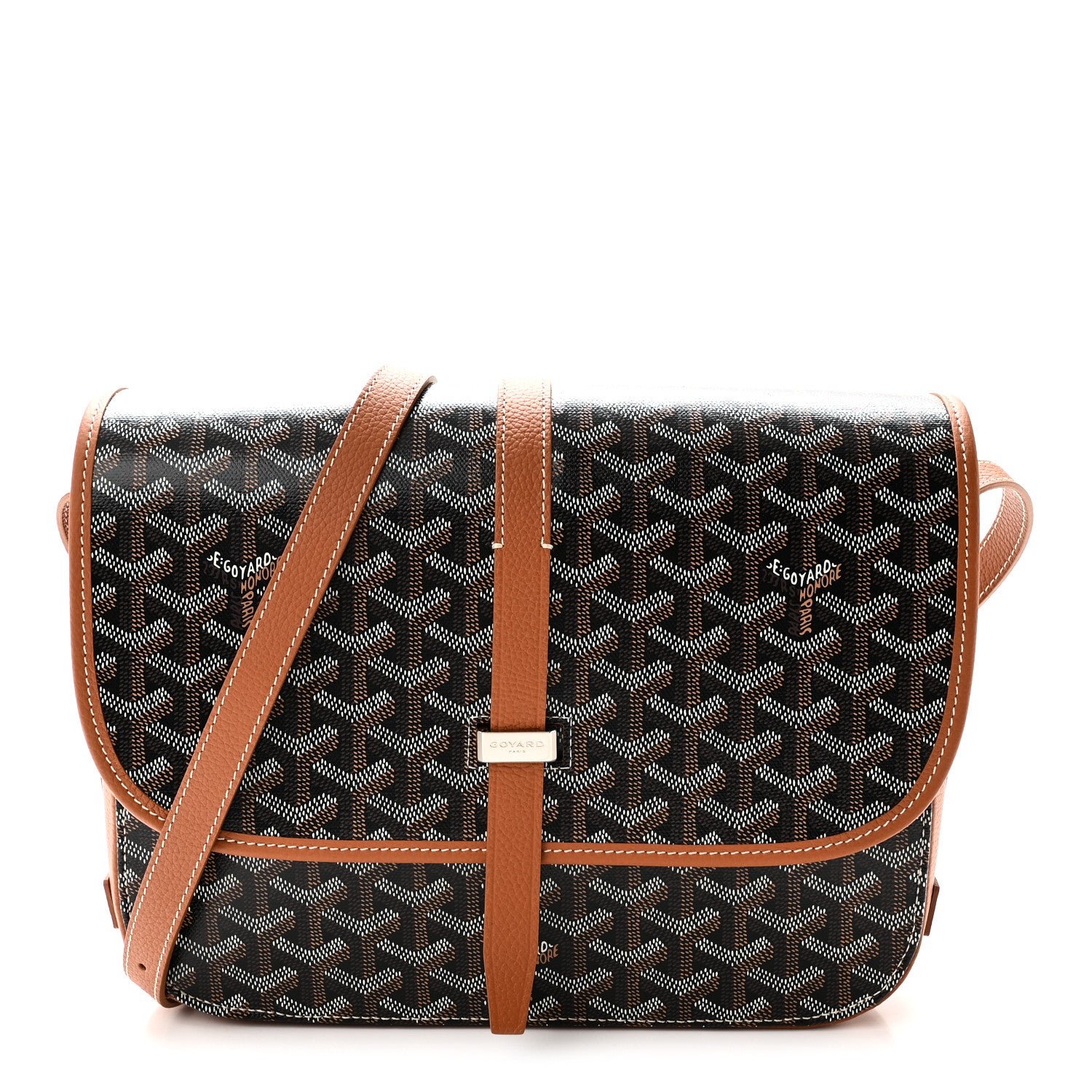 Goyard Goyardine Belvedere II MM Messenger Bag Black Gold