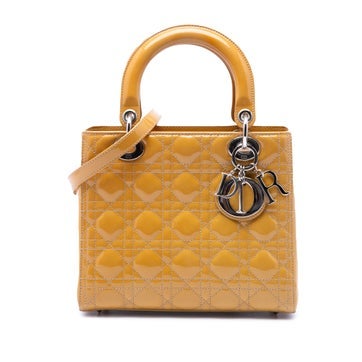 Medium Patent Cannage Lady Dior