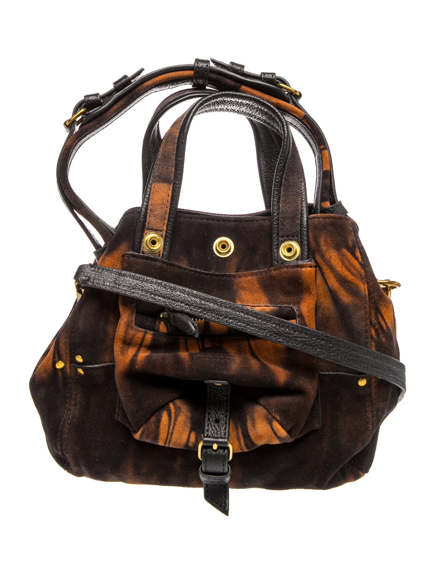 Suede Top Handle Bag