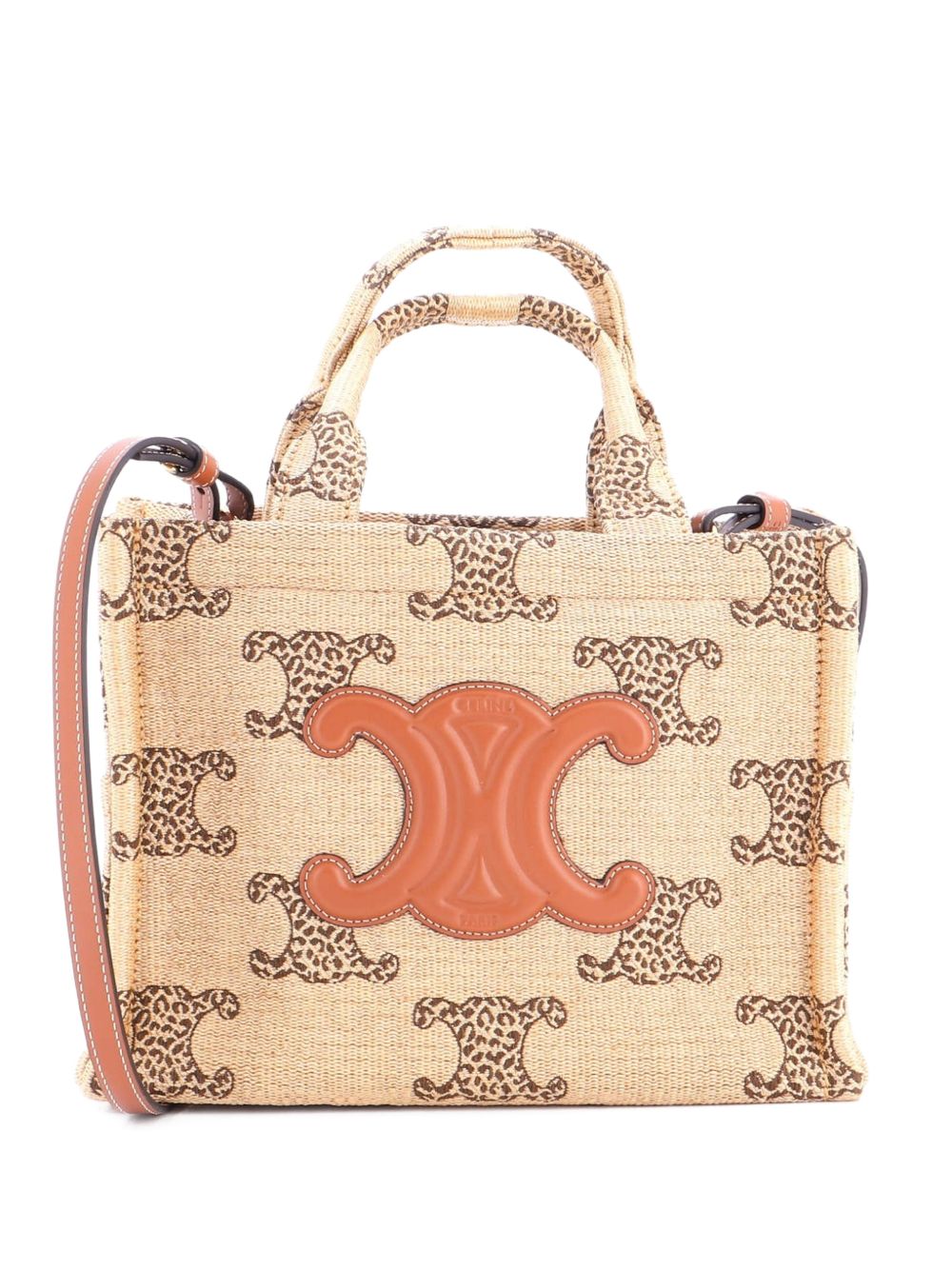 Cabas Thais Triomphe Jacquard Raffia Small tote bag