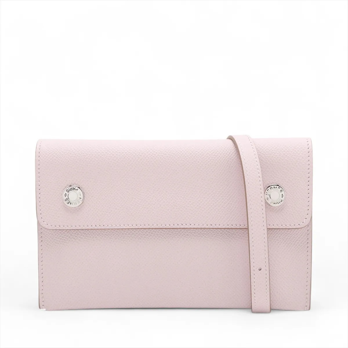 Hermès Hermès snap Togo Veau Epsom Mauve Pale Silver Metal Fittings