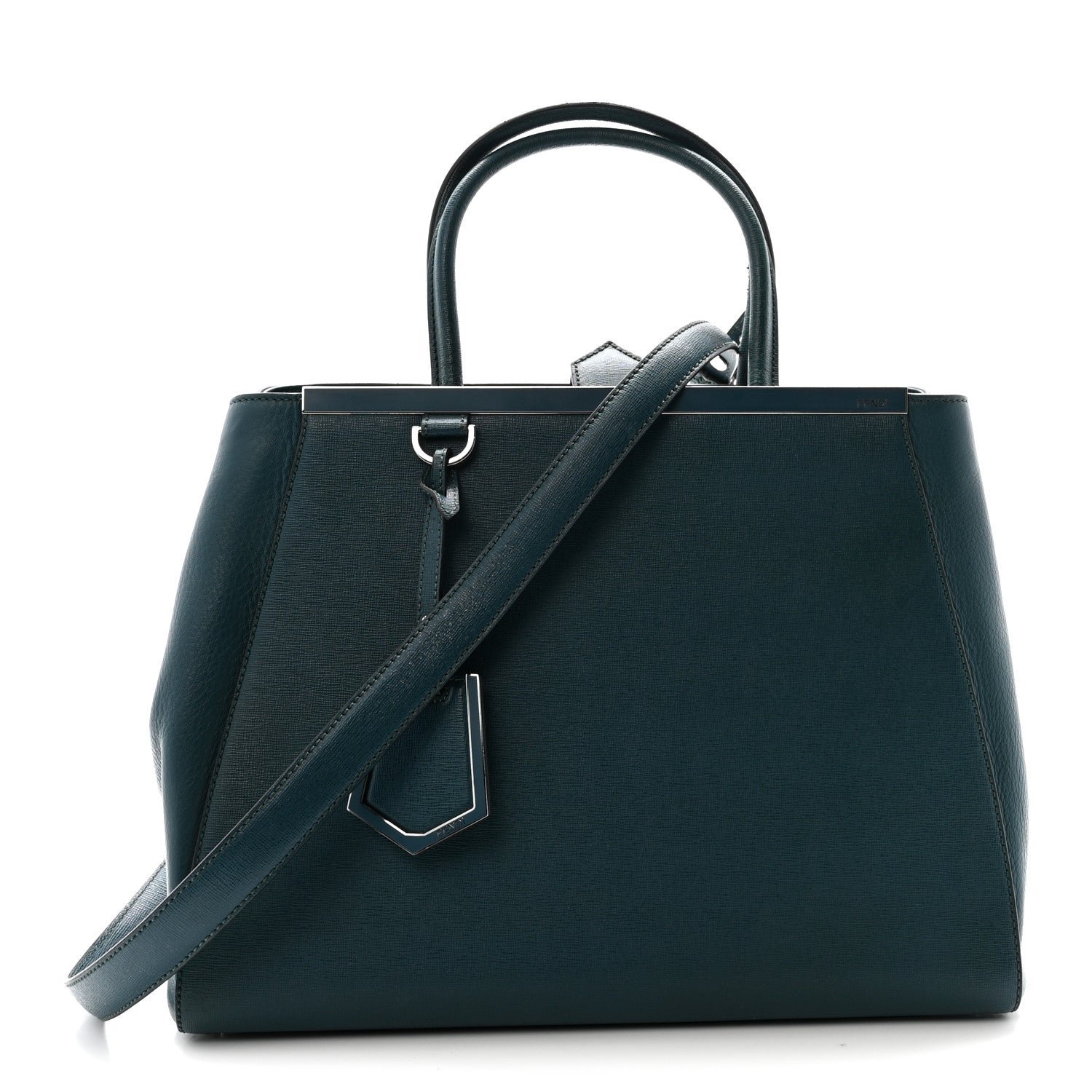 Fendi Vitello Elite Regular 2Jours Tote Oceano