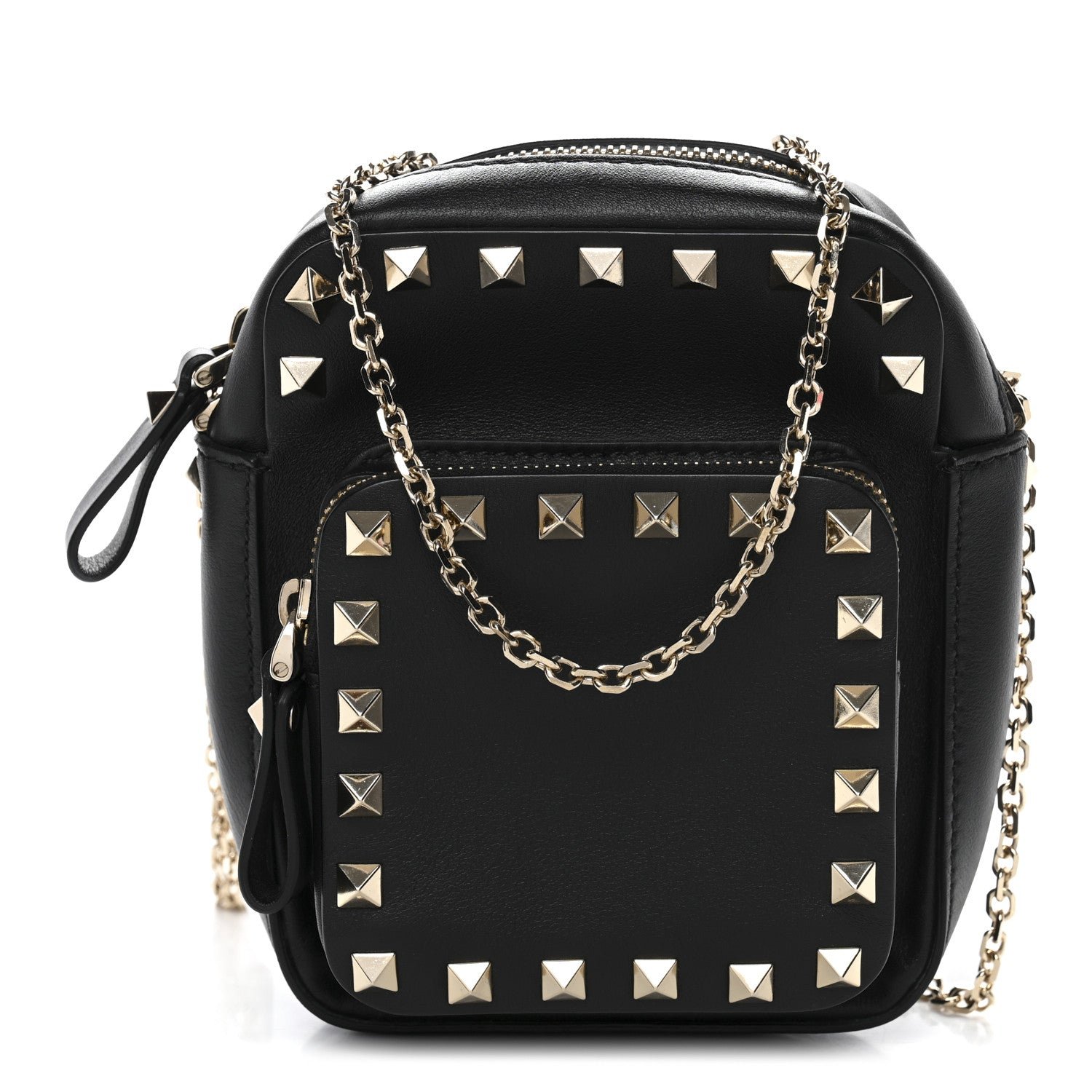 Valentino Garavani Valentino Garavani Calfskin Rockstud Crossbody Black