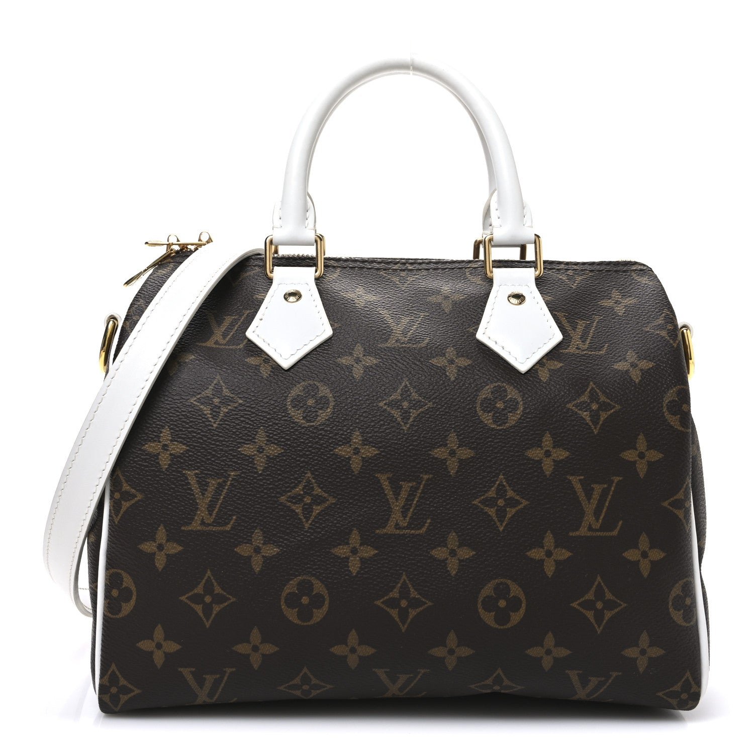 Louis Vuitton Monogram LV Match Speedy Bandouliere 25 White