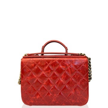Calfskin Top Handle Vanity Case