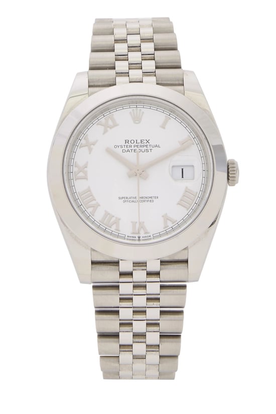 White Roman Dial Stainless Steel Datejust 126300 41mm