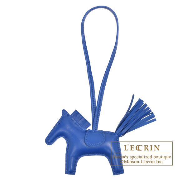 Hermes Rodeo charm PM Blue france Agneau