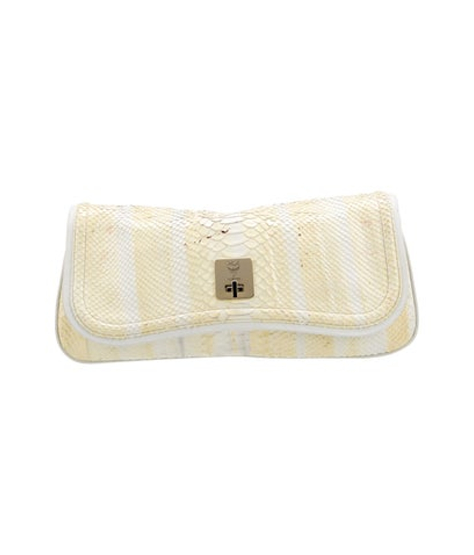 MCM Snakeskin Clutch