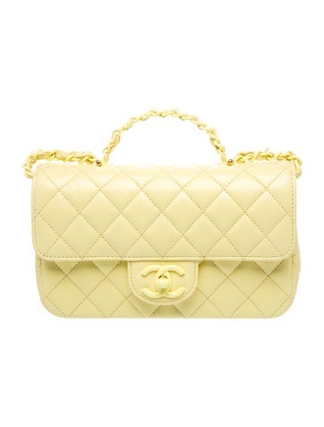 Quilted Mini Top Handle Flap Bag