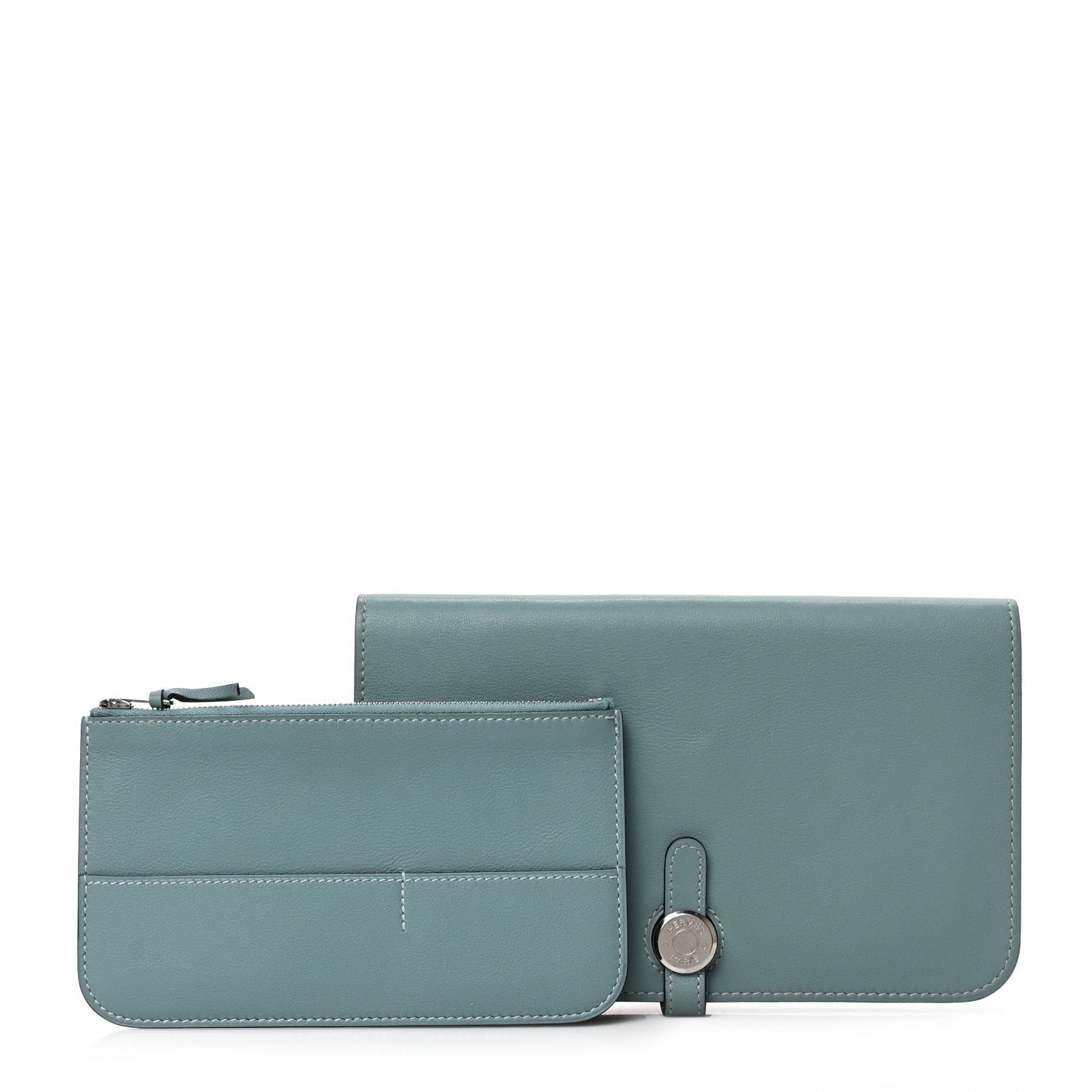 Hermes Evercolor Dogon Duo Wallet Ciel