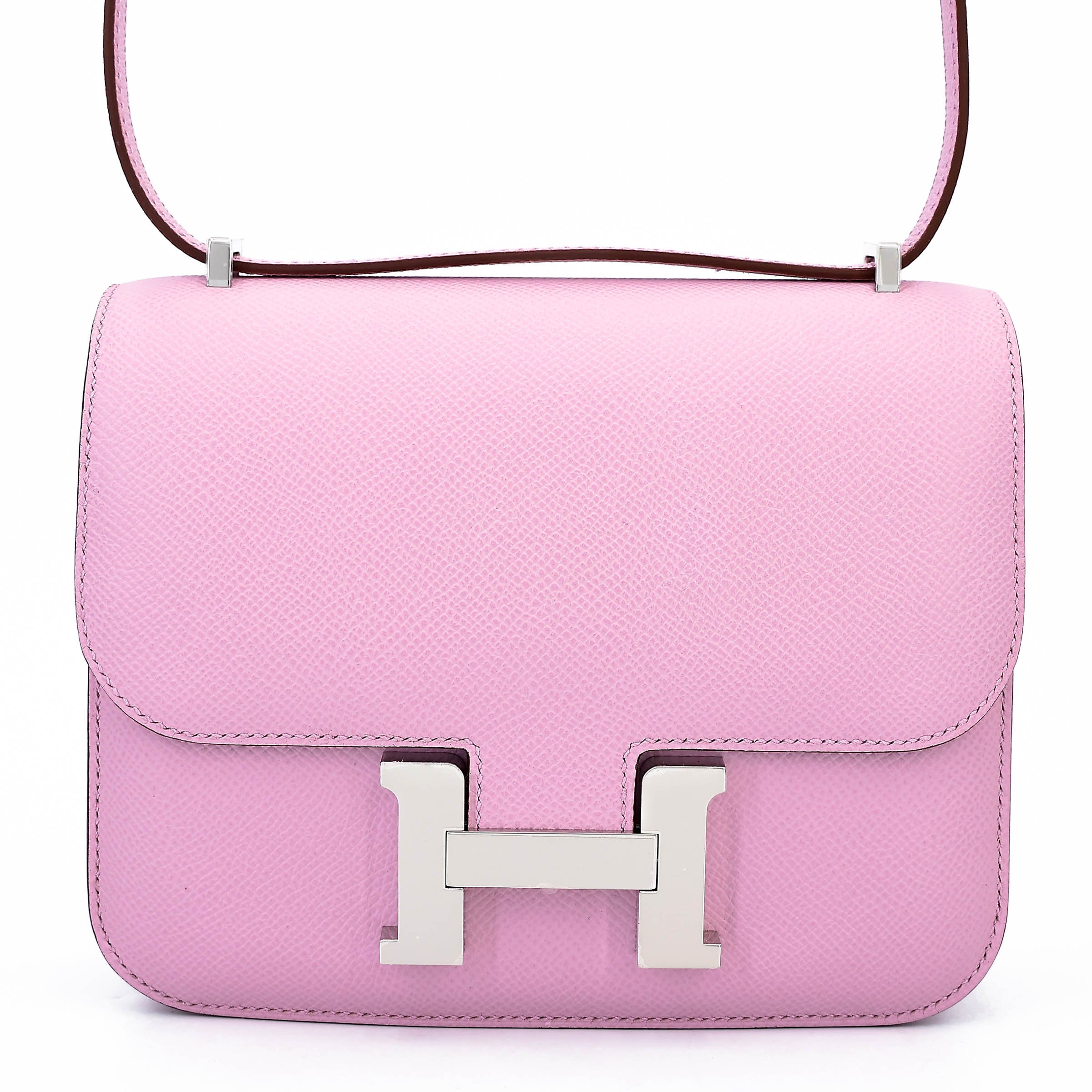 Brand New ( Rank N ) HERMÈS Constance Mini Mauve Sylvestre (X9) Epsom Palladium hardware K (2025)