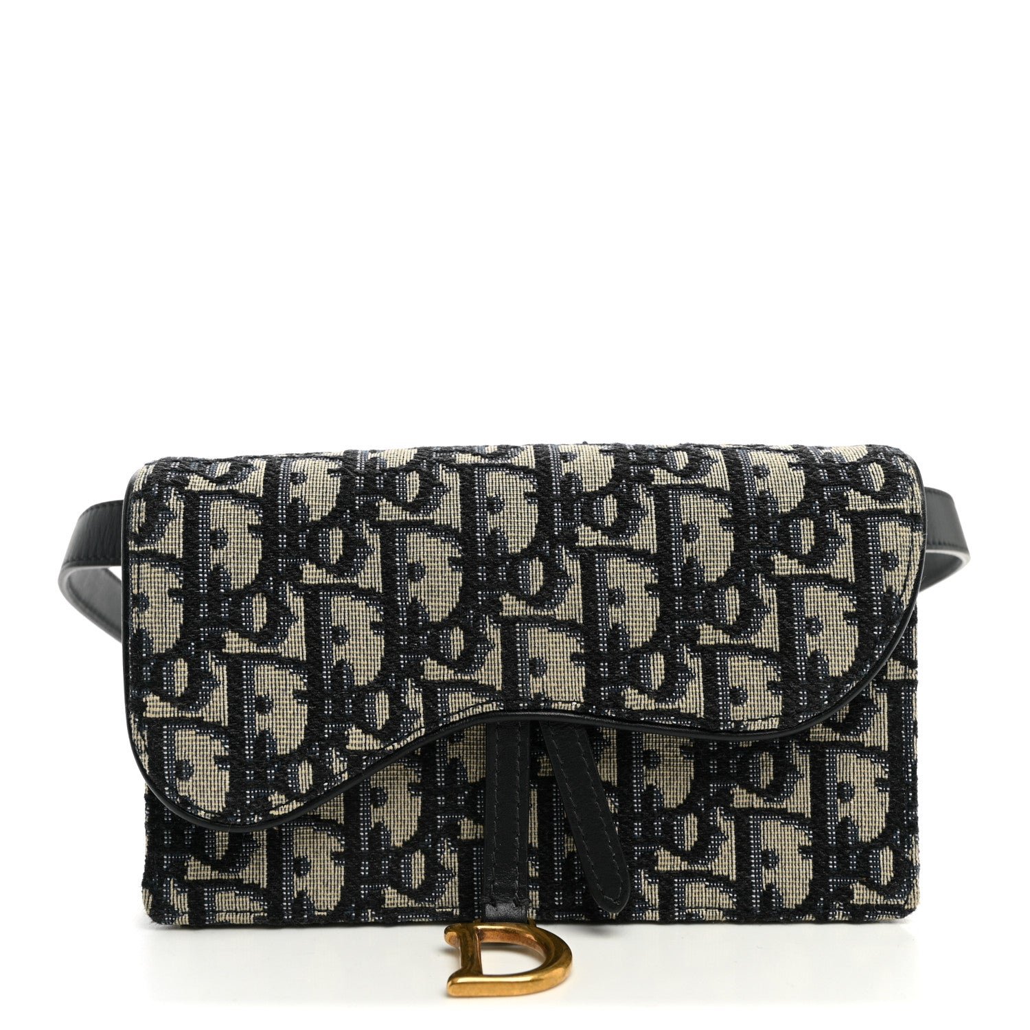 Christian Dior Oblique Saddle Belt Bag Blue