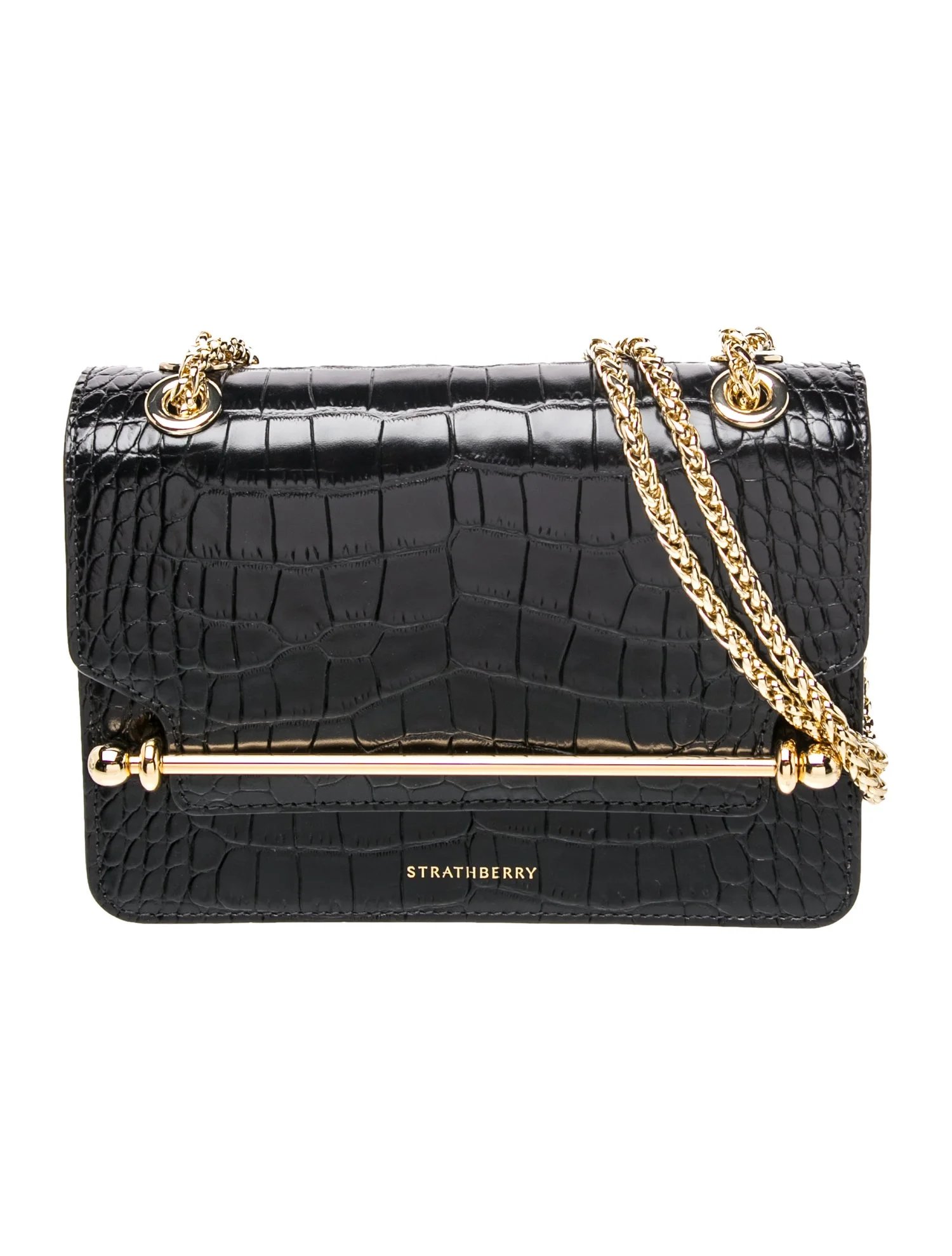 Strathberry Embossed Leather East West