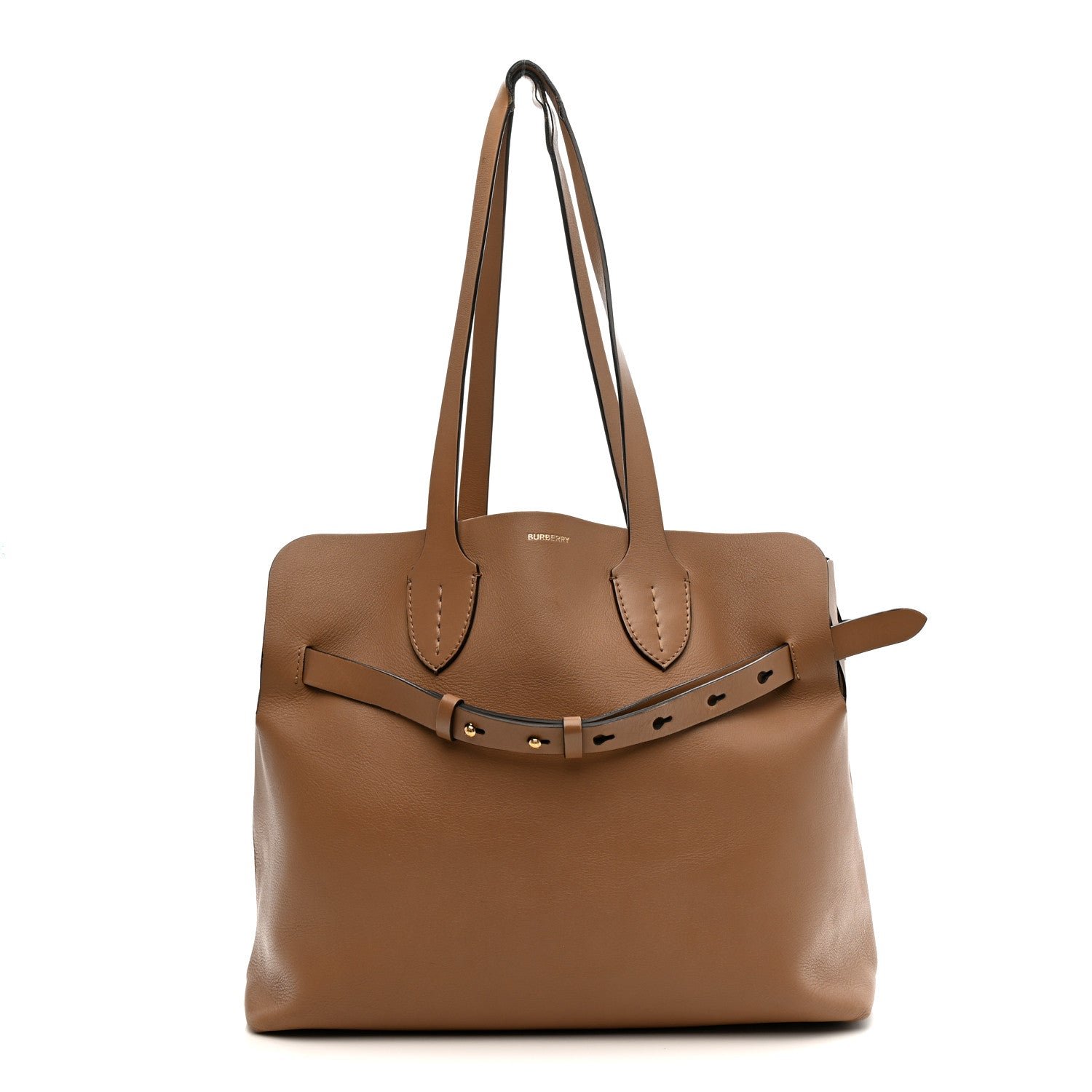 Burberry Burberry Soft Smooth Calfskin Medium Tote Camel