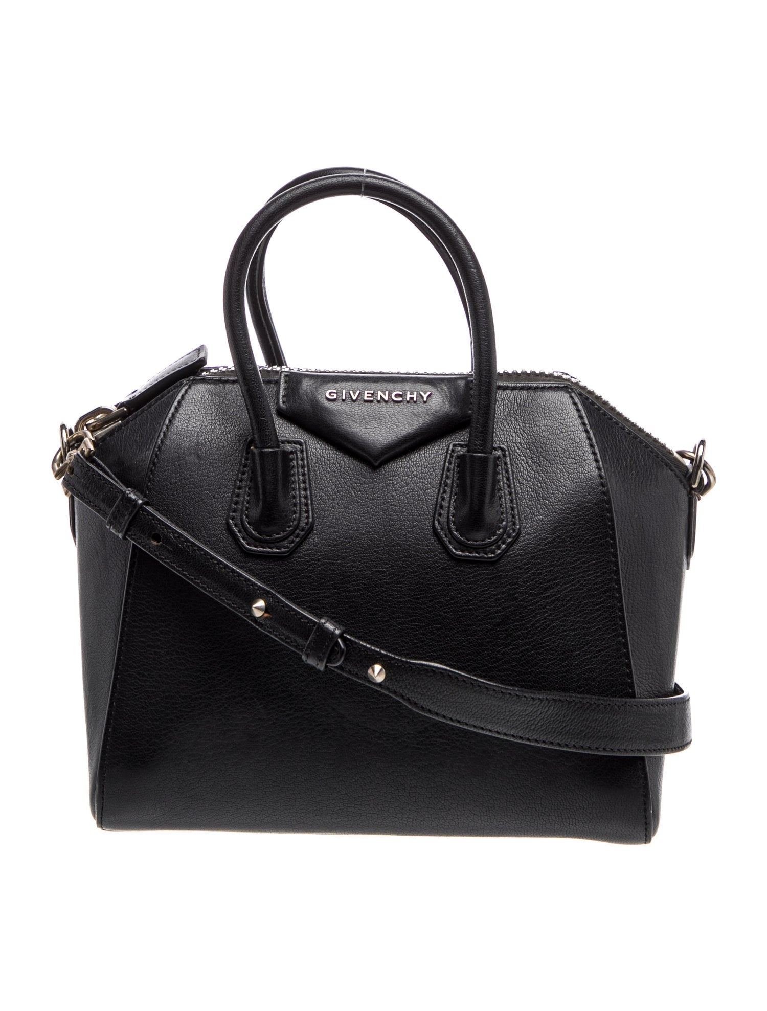 Leather Antigona Satchel Small