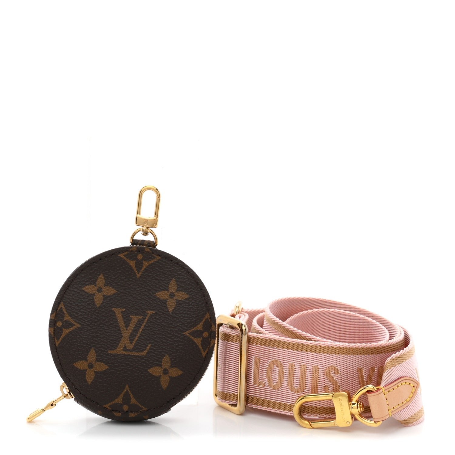 Louis Vuitton Monogram Multi Pochette Accessories Bandouliere Shoulder Strap Rose Clair