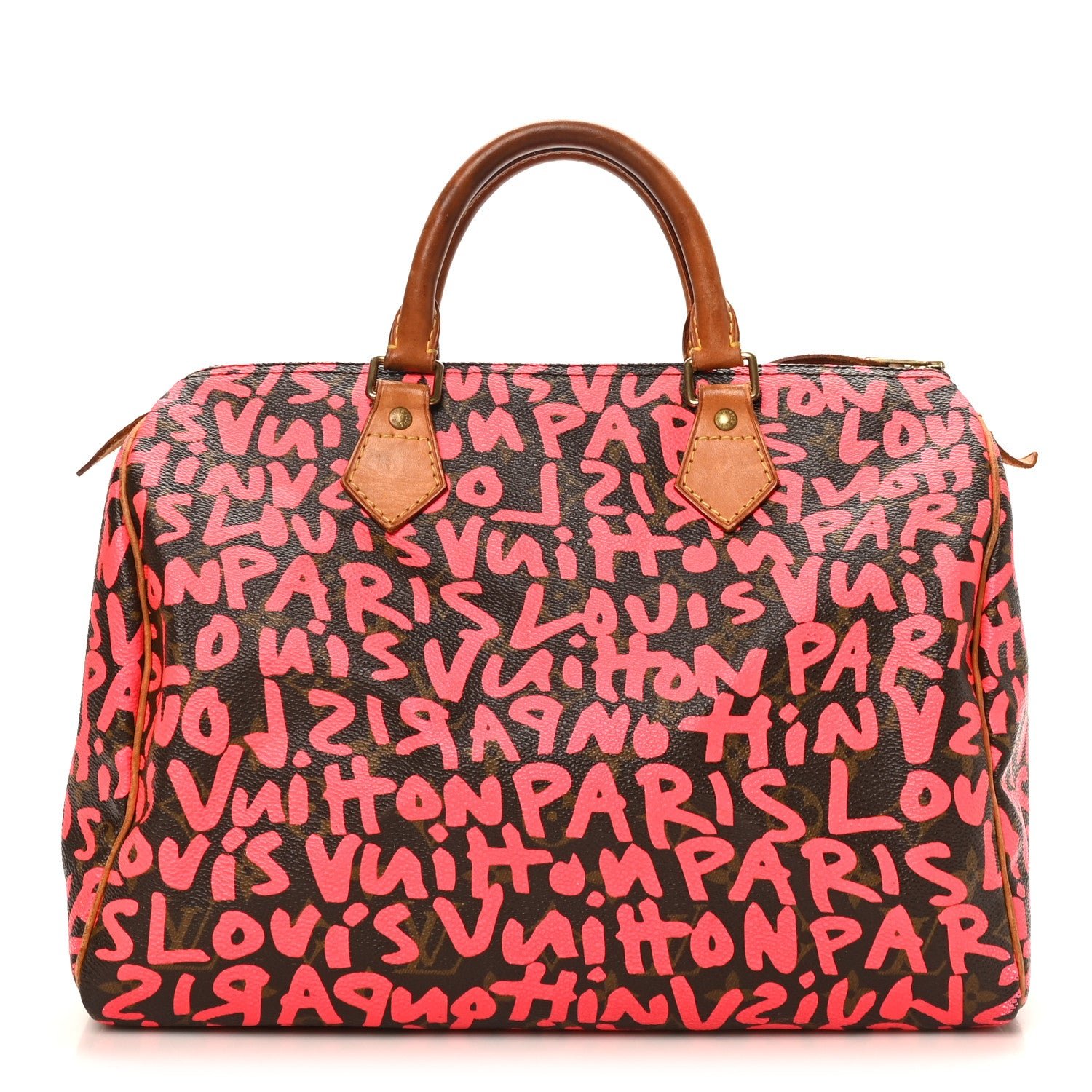 Louis Vuitton Monogram Graffiti Speedy 30 Fuchsia