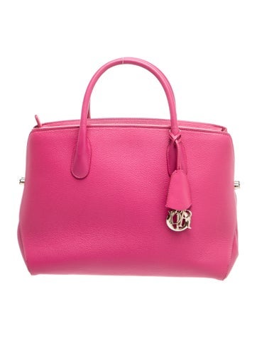 Leather Dior Open Bar Leather Tote