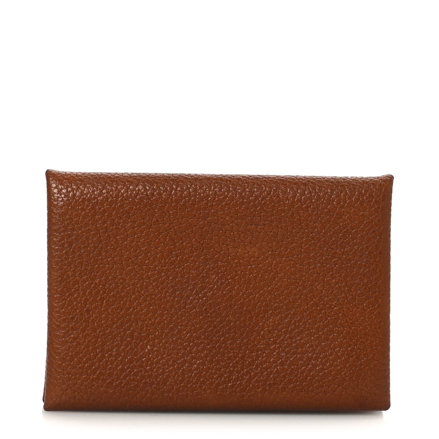 Hermes Barenia Verso Calvi Card Case Fauve Black