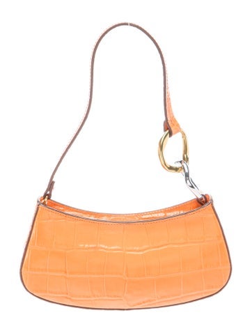Embossed Leather Top Handle Bag