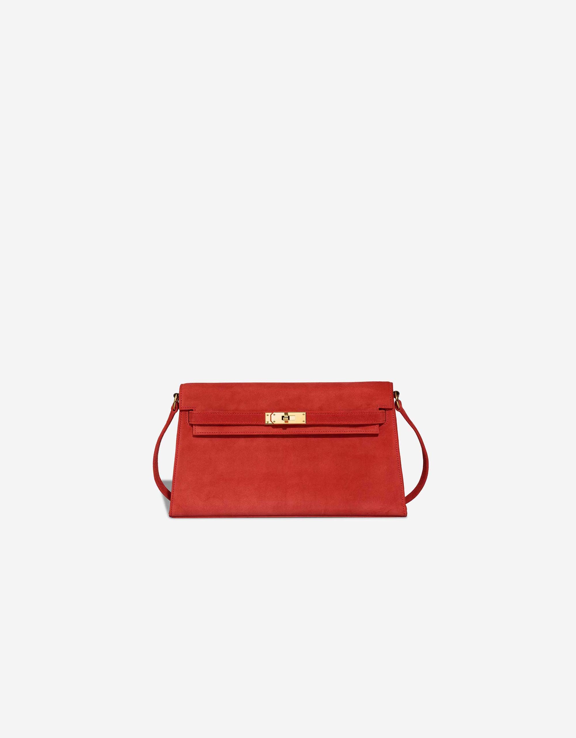 
		Kelly Elan Pochette Doblis Suede Capucine    