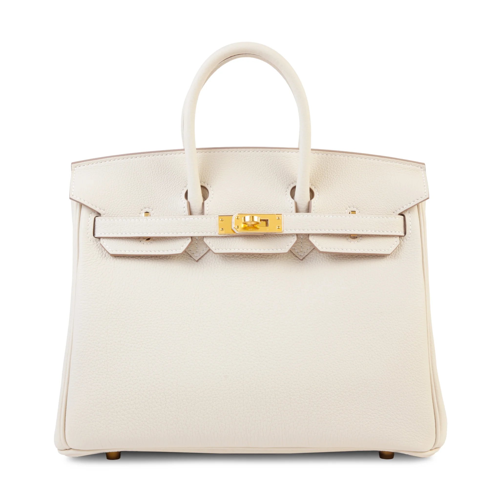 Brand New ( Rank N ) HERMÈS Birkin 25 Craie (10) Togo Gold hardware G (2026)