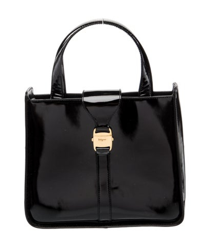 Salvatore Ferragamo Ferragamo Patent Leather Top Handle Bag