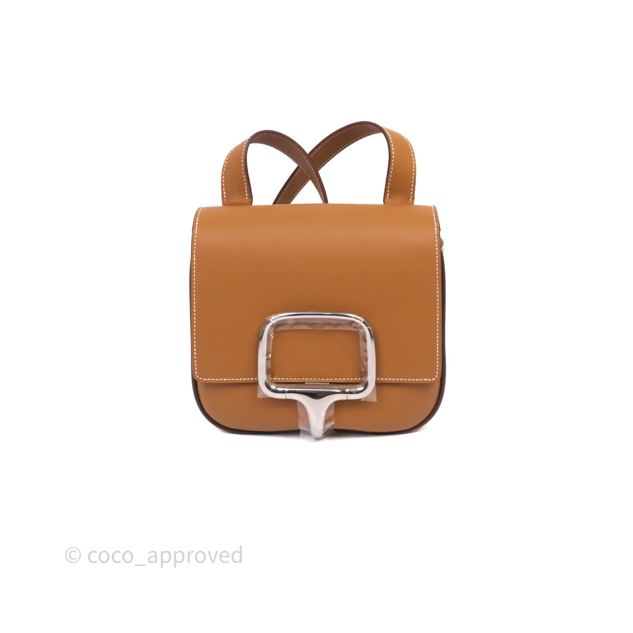 Hermès Della Cavalleria Mini Bag Gold 37 Epsom Palladium Hardware