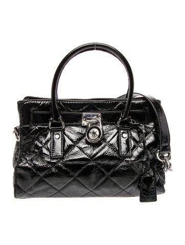 Patent Leather Top Handle Bag