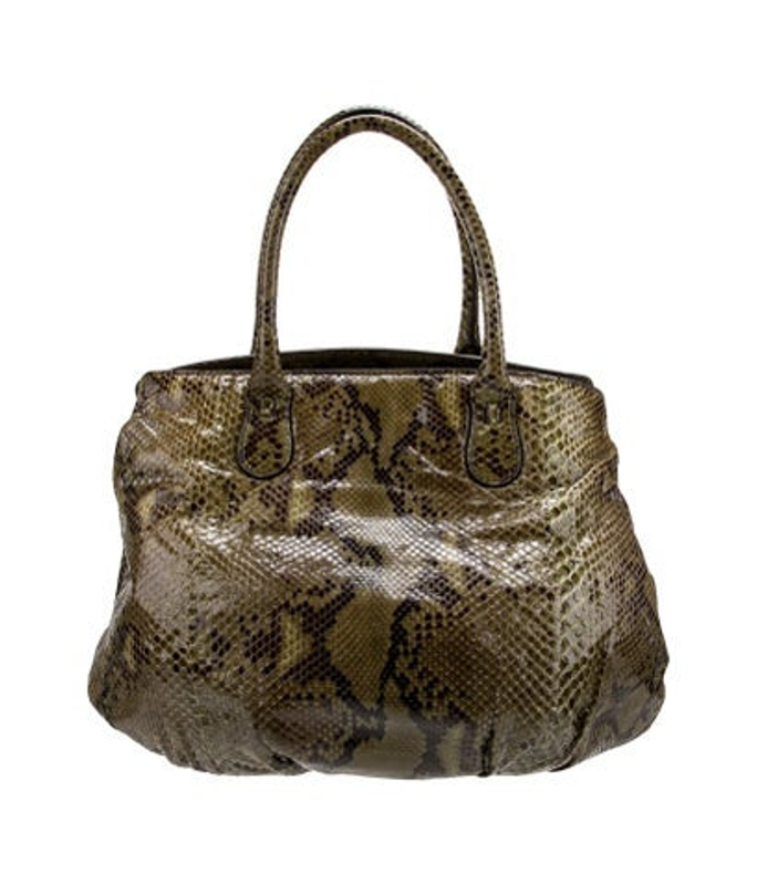 Zagliani Snakeskin Top Handle Bag