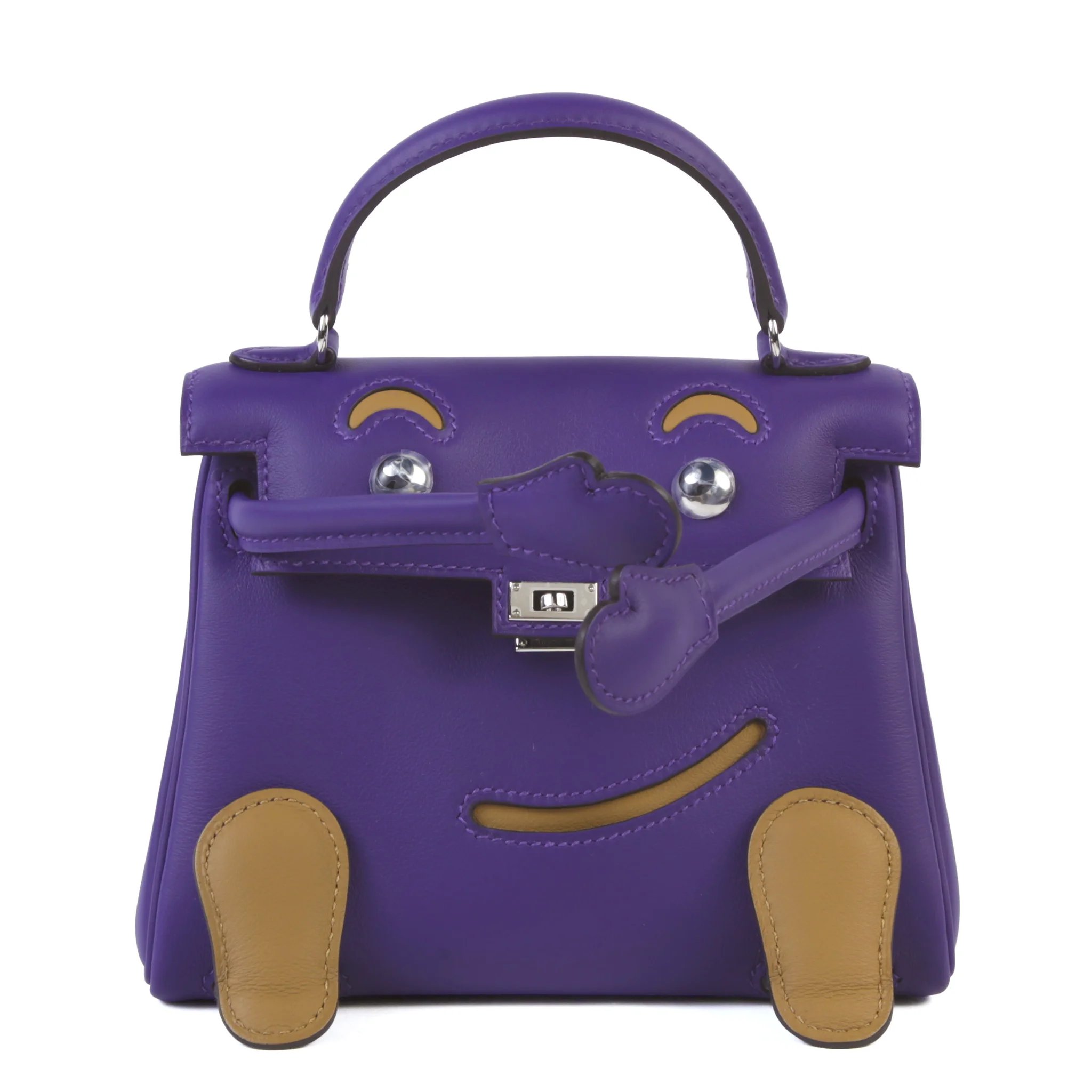 Brand New ( Rank N ) HERMÈS Limited Edition Kelly Doll Purple (X3) Swift Palladium hardware G (2026)