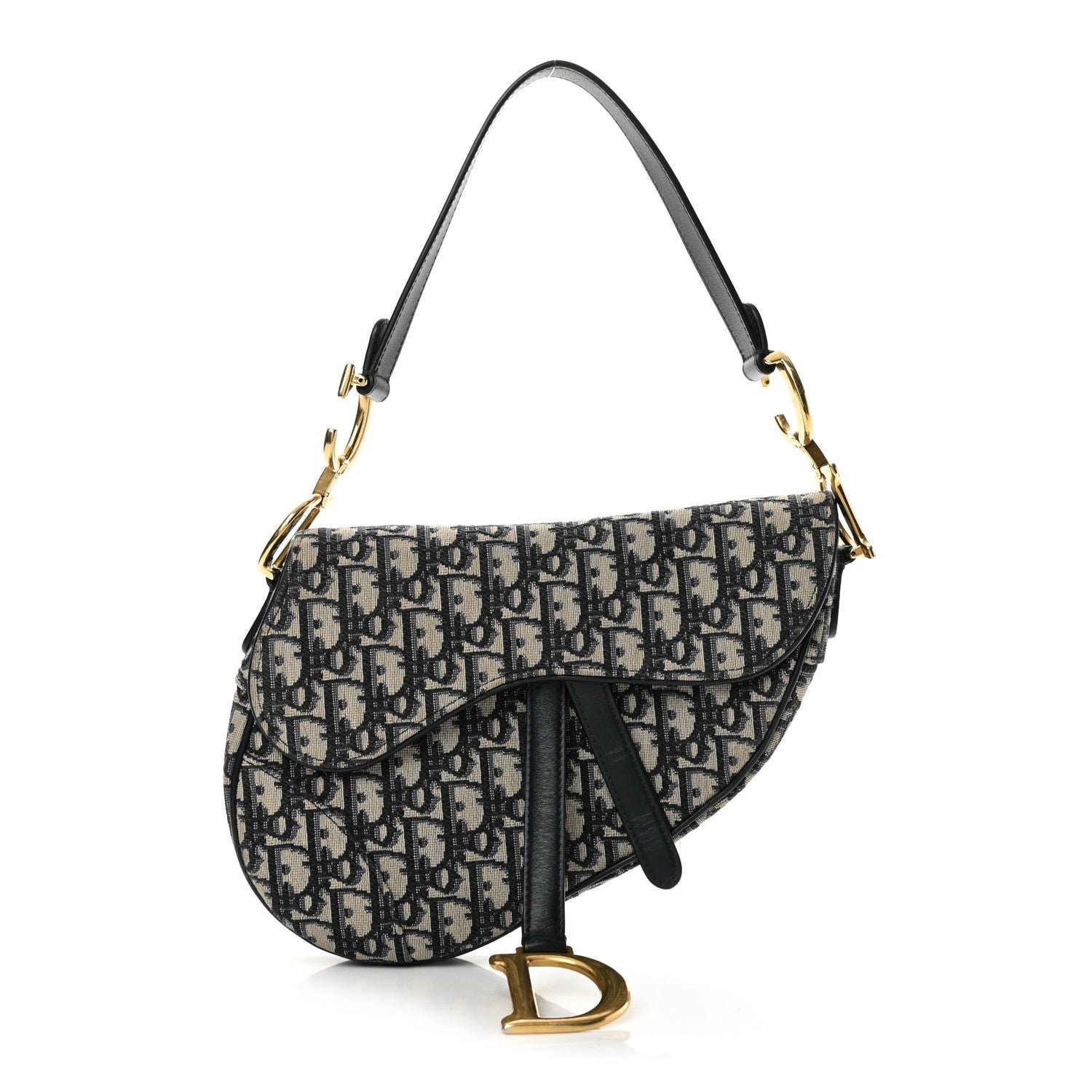 Christian Dior Oblique Saddle Bag Blue