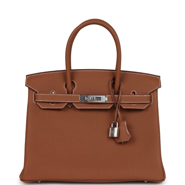 Hermes Hermes Birkin 30 Gold Togo Palladium Hardware