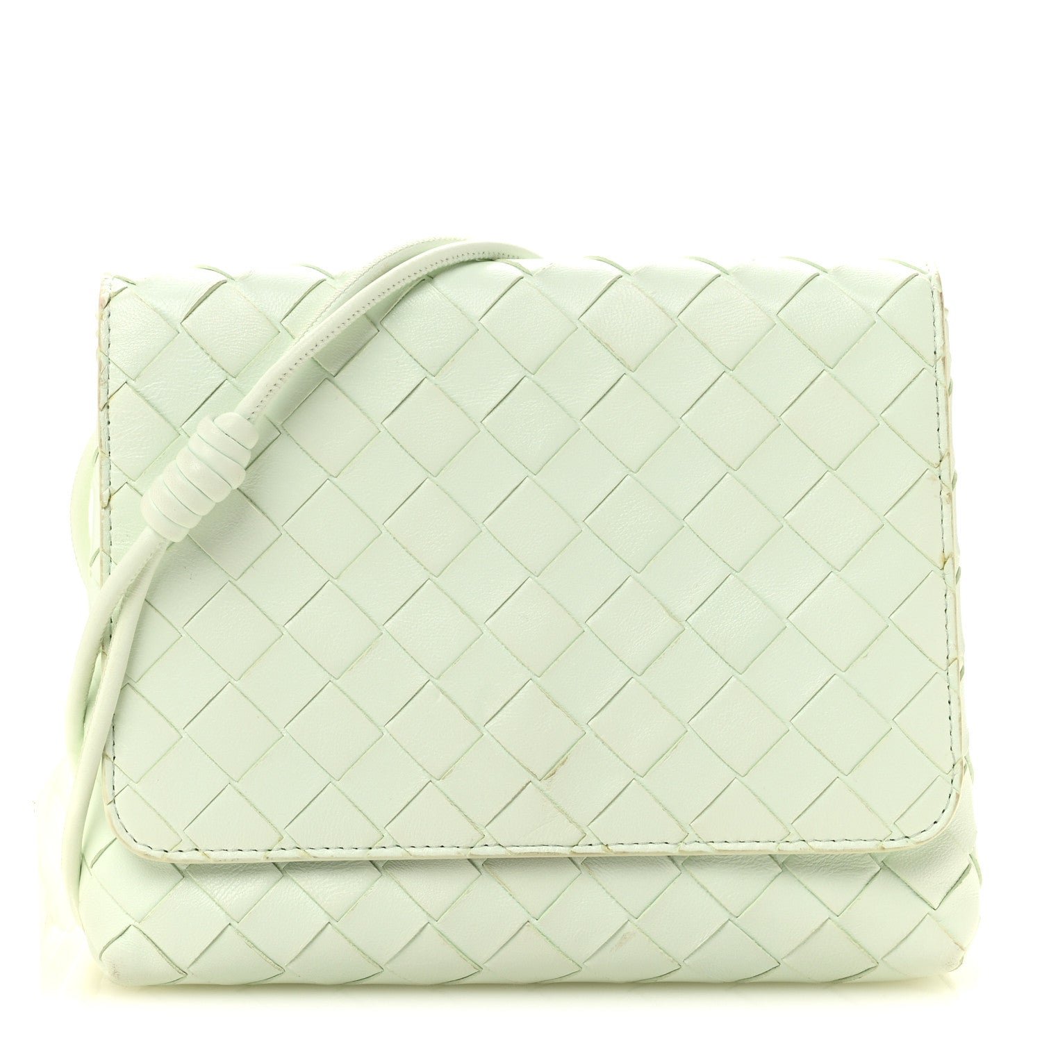 Bottega Veneta Nappa Intrecciato Mini Crossbody Bag Glacier